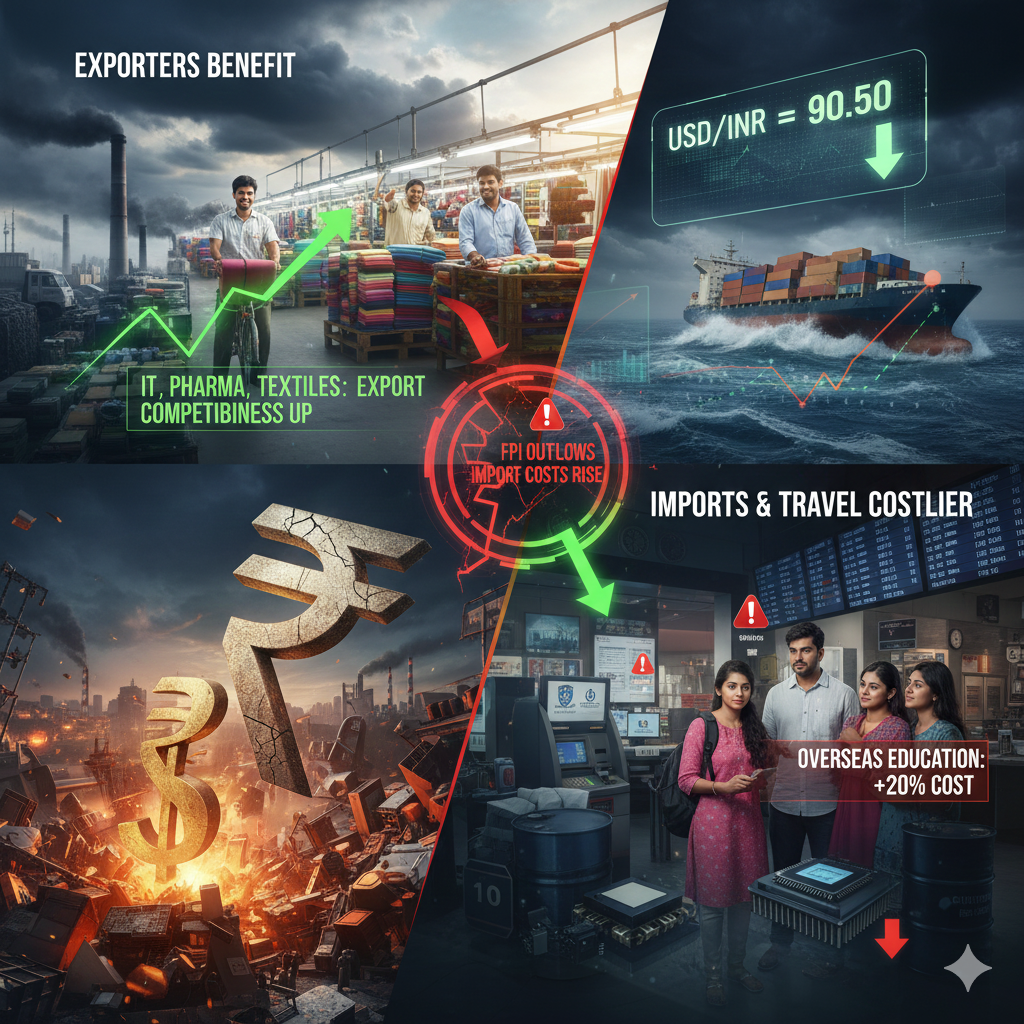 Rupee Falls to 90 Against the Dollar: What’s Driving the Drop in 2025?