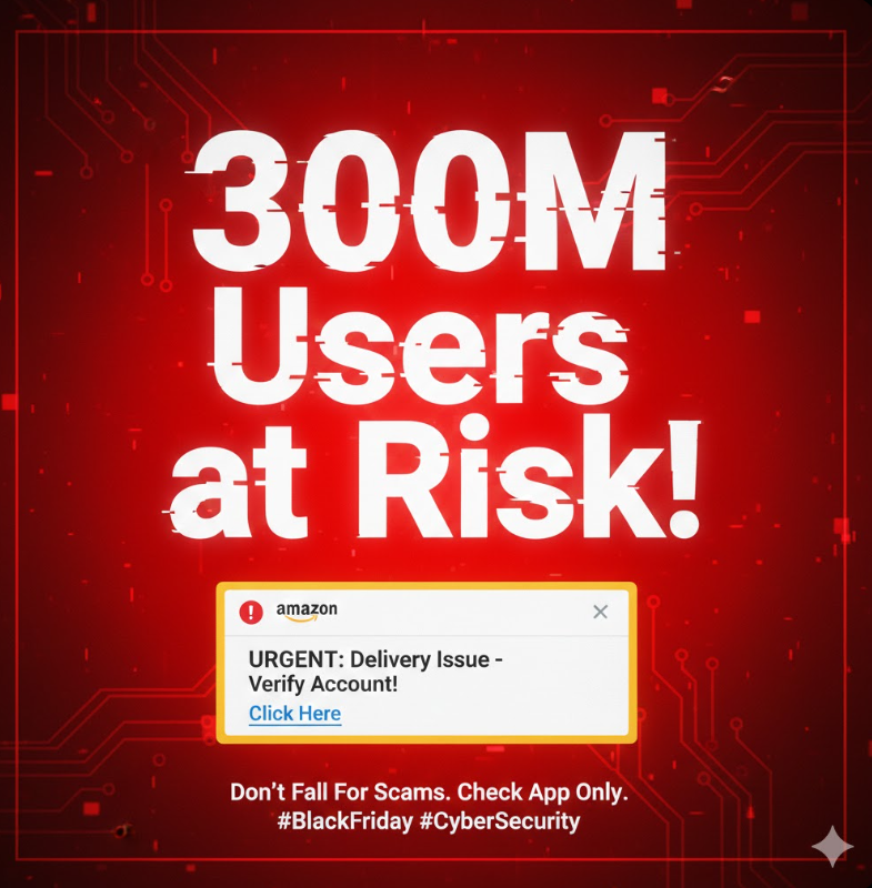 Amazon Warns 300M Users: New Black Friday Scam Exposed